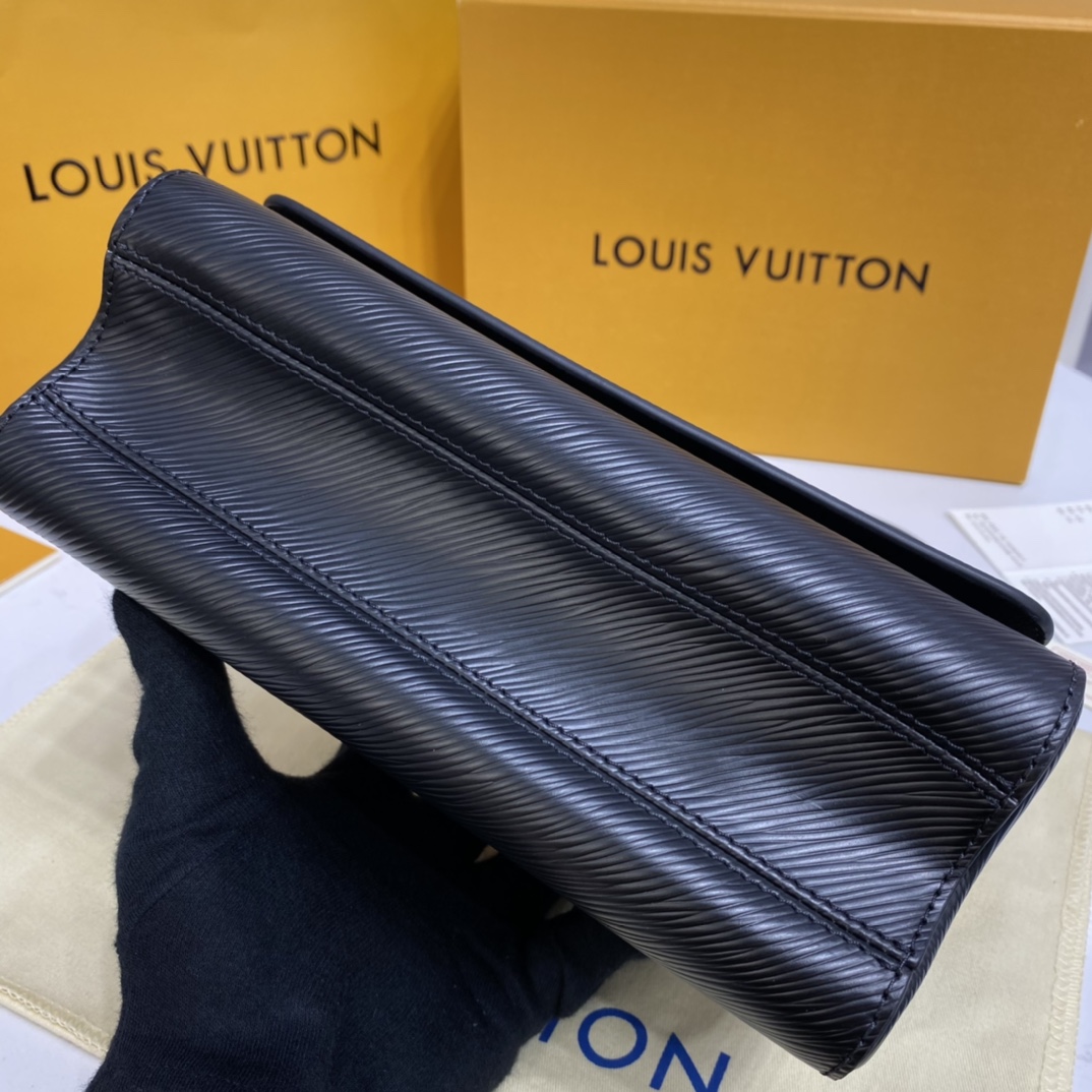 Louis Vuitton TWIST MM Handbag Epi Leather M58568 Black